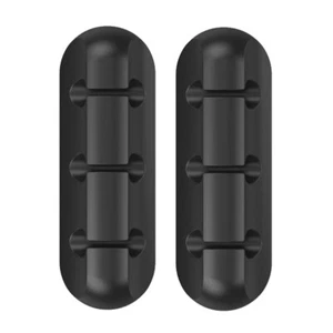 2 Pcs Standwich Data Cable Wire Management Holders Silicone Clips - Afbeelding 1 van 11