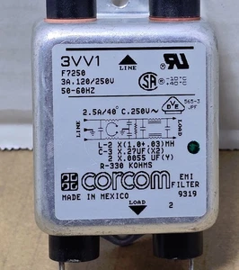 CORCOM EMI FILTER 3VV1 F7250 3A 120/250V - Picture 1 of 10
