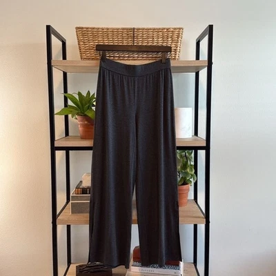 NWT Eileen Fisher Mid-Rise Jersey Knit Pull On Wide Legging Casual Pant, XXS - Image 1 of 4