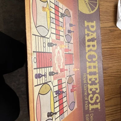 Vintage 1982 Parcheesi Board Game Deluxe Edition Royal Game of India Complete - Image 1 of 4