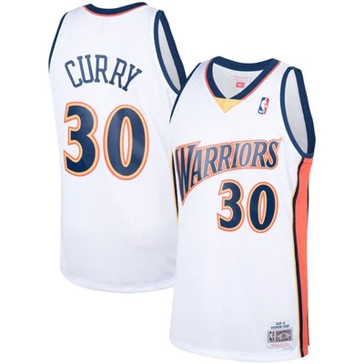 Men's Mitchell & Ness Stephen Curry White Golden State Warriors Hardwood - Image 1 of 3