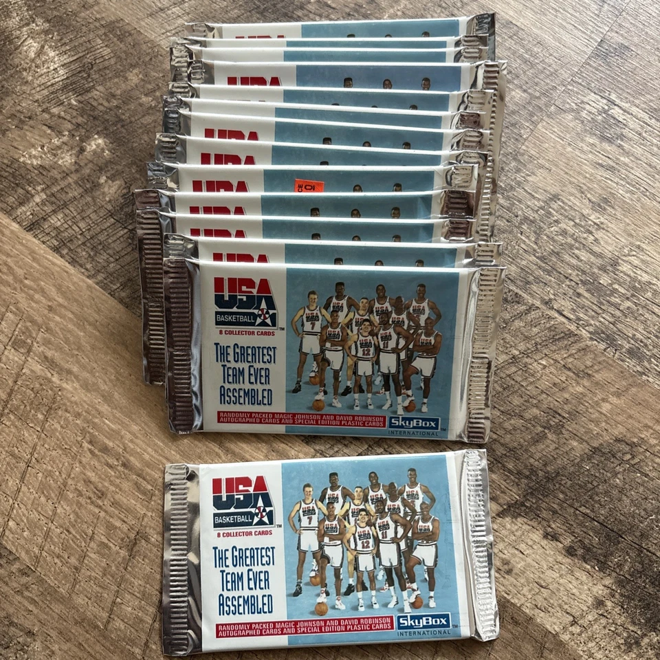 Tarjetas de coleccionista de baloncesto de Estados Unidos 1992 el mejor equipo de la historia, 15 paquetes sellados Foto 1 de 1