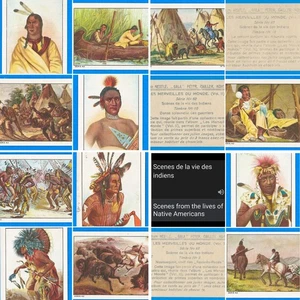 1930s NESTLES Chocolate - 12 Stamps/Trading Cards - Scenes de la Vie des Indiens - Picture 1 of 24