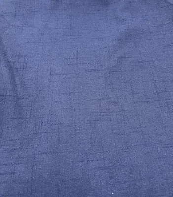 Vintage Blue Polyester Cotton Blend Fabric 3 yards 58" Wide Textured Linen Feel - Image 1 of 3