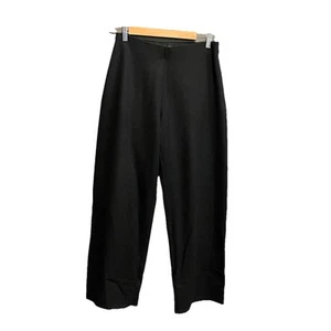Pantalones de jersey de lana de fieltro negro para mujer Eileen Fisher talla pequeña pequeña - Imagen 1 de 5