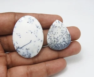 Lote de 64,00 quilates de dendrita natural ópalo piedras preciosas cabujón ovalado 23x29x6 a 28x39x5 mm - Imagen 1 de 8