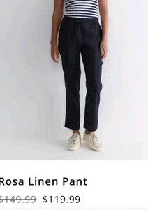 SPORTSCRAFT 'ROSA' Linen Elastine Full Length Straight Leg Pants Sz 10 Rrp $149 - Picture 1 of 8