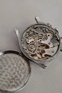 Cronografo Militare Anonimo 1940 Acciaio Staybrite 32 Mm Venus 150 Manuale - Foto 1 di 12