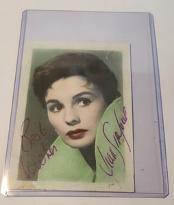 Vintage 1958 Jean Simmons handsigniertes 3,5x5 Studio Foto MGM - Bild 1 von 5