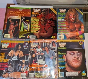 WWF Magazine Lot Of 30 Complete Posters Cards 1990s Undertaker Bret Hart WWE - Picture 1 of 10
