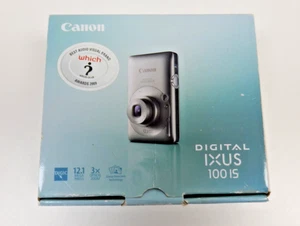 Canon IXUS IS100 12.1MP Digital Camera – Silver – Boxed – Working – No Charger - Picture 1 of 7