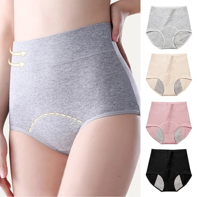 NEW High-Waisted Leakproof Ladies Underwear for Womens Incontinence Washable UK