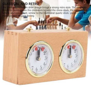 Chess Clock Analog Timer Retro Wooden Competition Timing High Accuracy SL - Picture 1 of 22