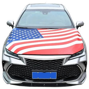 Cubierta de capó de coche bandera de EE. UU. resistente a la intemperie cubierta de coche para todas las estaciones protector de capó - Imagen 1 de 6