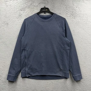 Sudadera Pullover Lululemon Para Hombres Grande City Sweat Crew Negra Elastizada Cremallera Lateral - Imagen 1 de 10