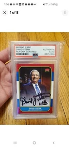 ACEO 1986 Fleer David Stern Basketball card Signed Auto Autograph Deceased Psa - Bild 1 von 8