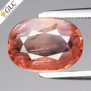 💎 GLC CERTIFIED 3.76ct Natural Orangy Pink Padparadscha Sapphire - Heated, Gem - Picture 1 of 5
