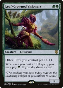 MTG Leaf-Crowned Visionary Dominaria United Rare LP - Picture 1 of 1