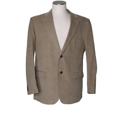 Van Heusen Mens 42R Tan Corduroy Blazer Spot On The Front Fully Lined EUC - Image 1 of 4