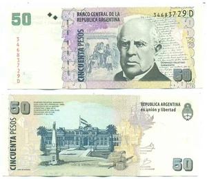 ARGENTINIEN NOTE 50 PESOS (2011) DEL PONT-FELLNER SUFFIX D B# 3624 P 356 AXF - Bild 1 von 1