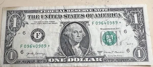 Serie=A=2017 1 dólar=estrella=nota=F 09640989*=G=circulado - Imagen 1 de 2