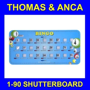 Bingo Shutter card board 1-90 Reusable Bingo Ticket for bingo machines games - Picture 1 of 2