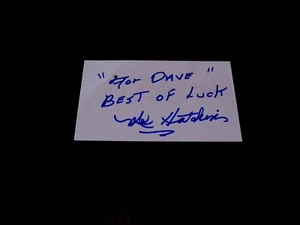 Mel Hutchins Autographed 3x5 Index Card NY Knicks BYU 50s Hawks Pistons NBA Auto - Picture 1 of 1