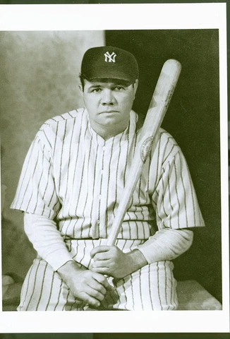 BABE RUTH  1927 NICKOLAS MURAY ON REPRODUCTION Postcard 4"x6" Cover