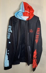 Men's Unbranded Size XL - Black 1/2 Hot & 1/2 Cold Full Zip Hooded Jacket 0324 - Picture 1 of 7