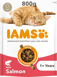 IAMS Complete Dry Cat Food for Adult 1+ Cats with Salmon 800 g - Picture 1 of 12