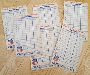 Vintage Union Pacific Railroad Logo 15 Gin Rommé Score Sheets Road Of Streamliners - Bild 1 von 2