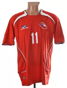 CHILE 2007/2009 HOME FOOTBALL SHIRT JERSEY BROOKS L #11 - Picture 1 of 4