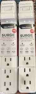 2er Pack CyberPower 5 Steckdosen, 1 USB-a, 1 USB-C Überspannungsschutz - Bild 1 von 1