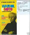 Brochure Programma Pieghevole Mostra Andy Warhol E' Noto Barocco + Biglietto