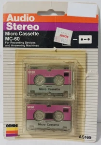 Gemini Micro Cassette MC-60 Tapes 2 Pack NOS - Picture 1 of 2
