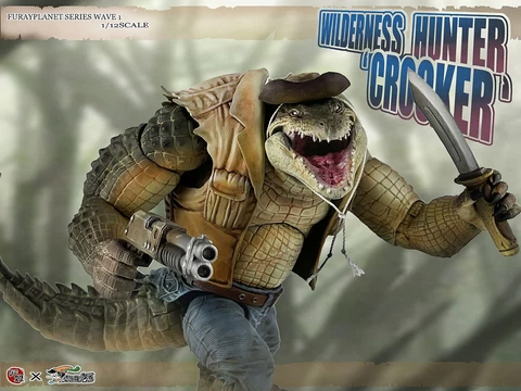 MU-FP001 1/12 Wilderness Hunter Crocker Crocodile  PVC Action Figure Cover