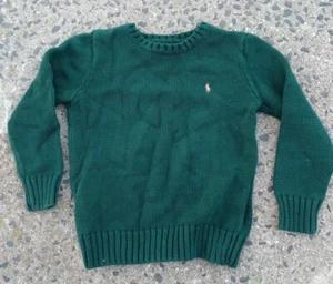 Polo Ralph Lauren Pullover Crewneck Sweater 5 Emerald Green  - Picture 1 of 3
