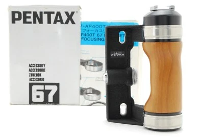【UNUSED w/BOX, Manual】 Pentax 67 Wood Hand Grip For 6x7 67 II from JAPAN J17 - Image 1 of 4