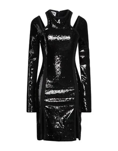 MOSCHINO JEANS £880 Black Sequin Long Sleeve Mini Dress UK 8 US 6 IT 40 NEW - Picture 1 of 23