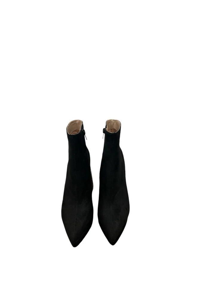 Betsey Johnson 女式黑色踝靴多色闪光高跟鞋 5.5 码  — 第 1/4 张图片