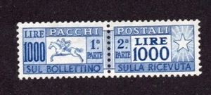 1000 Lire CAVALLINO PACCHI POSTALI - NUOVO ** CENTRATO - CERTIFICATO - Anno 1954 - Foto 1 di 10