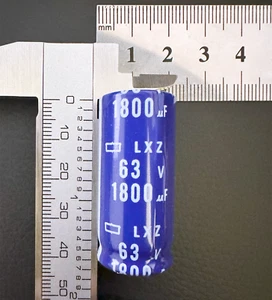 3Pcs ELXZ630EC3182MM40S Chemi-Con 1800uF 63V 18x40 Electrolytic PC Pin Capacitor - Picture 1 of 2