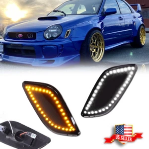 Smoke Switchback LED Corner Parking Side Marker Lights For 02-03 Subaru Impreza - Picture 1 of 11