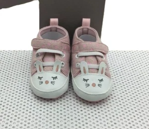 Paire de chaussons tissu rose lapin bébé 6-9 mois - Imagen 1 de 2