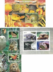 Tartaruga e Gufo collezione di foglietti francobolli MNH - Foto 1 di 1