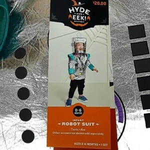 Target Halloween Costume Hyde & Eek Robot Outfit Baby Size 0-6 Months - Picture 1 of 4
