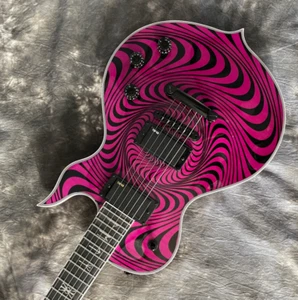 Chitarra Elettrica Personalizzata Viola Zakk Buzzsaw H-H Pickup Nero Hardware - Foto 1 di 7