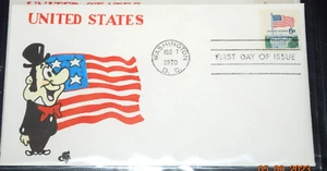 COLONIAL FLAG FDC, Cancelled 08-07-1970, Washington, D.C. w Scott # 1336 (Flag) - Picture 1 of 3
