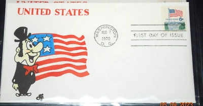 COLONIAL FLAG FDC, Cancelled 08-07-1970, Washington, D.C. w Scott # 1336 (Flag) - Image 1 of 3