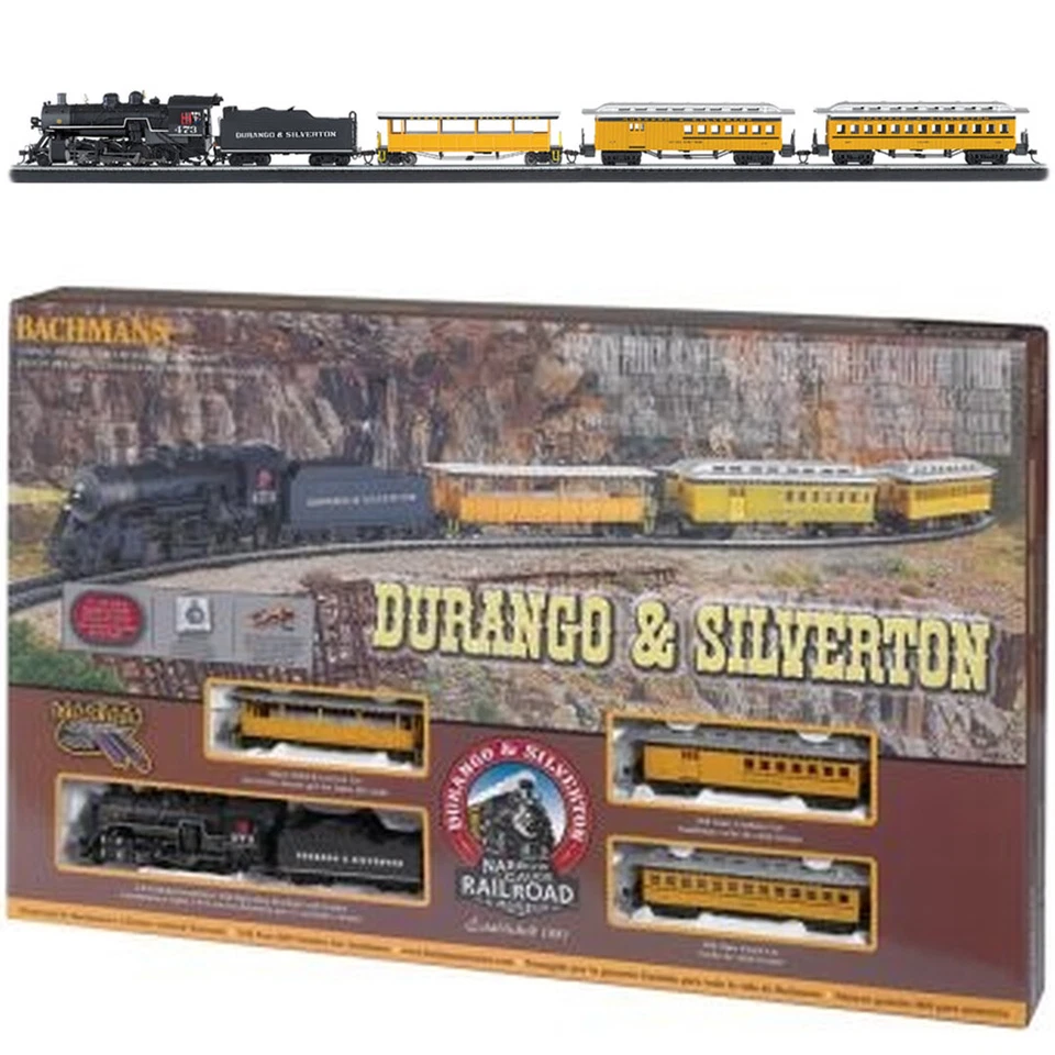 Bachmann 00710 Durango & Silverton 电动火车套装带 E-Z 轨道 HO 比例 — 第 1/1 张图片